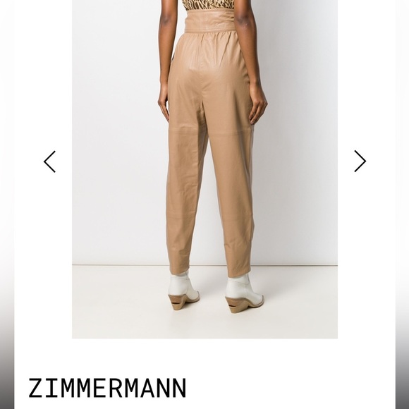 BNWT | Zimmermann Obi Leather Pant (Wine Brown) | size AU 0 US 2-4 - Picture 8 of 8